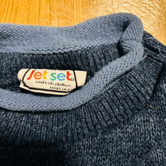 Jet Set Girls 6X Floral Knit Sweater Vintage Style - Picture 3 of 5